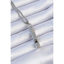Sylar Acil Durum Düdüğü 316L Çelik Kararma Yapmaz Yüksek Desibel Kolye Unisex