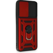 Sylar Samsung Galaxy A54 5g Kılıf Pars Lens Yüzüklü Silikon - Kırmızı