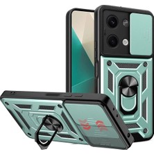 Sylar Poco X6 Kılıf Pars Lens Yüzüklü Silikon - Yeşil