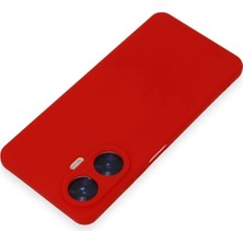 Sylar Realme C55 Kılıf Nano Içi Kadife Silikon - Kırmızı