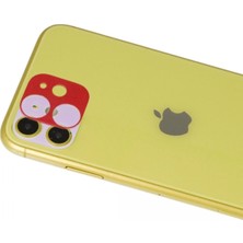 Sylar iPhone 11 Rainbow Kamera Lens Koruma Cam - Kırmızı