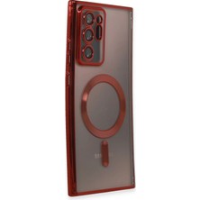 Sylar Samsung Galaxy Note 20 Ultra Kılıf Kross Magneticsafe Kapak - Kırmızı