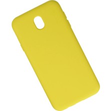 Sylar Samsung Galaxy J7 Pro / J730 Kılıf Nano Içi Kadife Silikon - Sarı