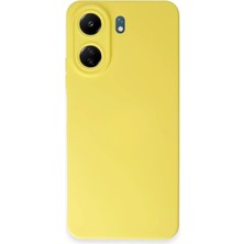 Sylar Redmi 13C Kılıf Nano Içi Kadife Silikon - Sarı