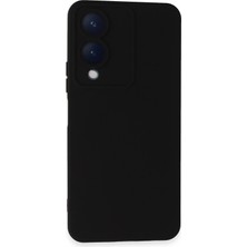 Sylar Vivo Y17S Kılıf Nano Içi Kadife Silikon - Siyah
