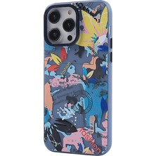 Sylar iPhone 13 Pro Max Kılıf  Desenli Kapak -  Pembe - 1