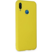 Sylar Huawei P20 Lite Kılıf Nano Içi Kadife Silikon - Sarı