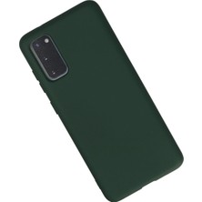 Sylar Samsung Galaxy S20 Kılıf Nano Içi Kadife Silikon - Koyu Yeşil