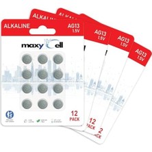 Maxy Cell Maxycell 24 Adet AG13 LR44 Düğme Pil 1.5 V (24 Adet)