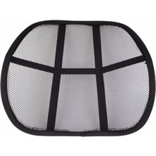 Hanedanev Ortopedik Ofis ve Oto Koltuk Minderi Bel Arkası Sırtlık Fileli Ortopedik Destekli Siyah