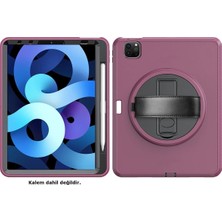 Sylar iPad Pro 11 (2018) Kılıf Hand Strap Tablet Kılıfı - Mürdüm