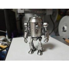 3D Tasarım Steam Punk Love Iron Bucket Robot Ham Beyaz Renkte Gönderilir Boya Size Aittir