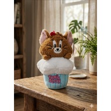 Tigoes Tom ve Jerry, Jerry Cupcake Figürlü Yumuşak Peluş Oyuncak  25 cm
