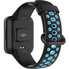 Sylar Redmi Watch 2 Spor Delikli Kordon - Siyah-Mavi