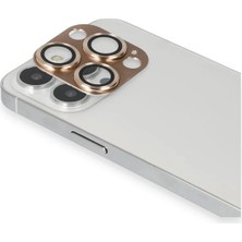Sylar iPhone 13 Pro Max Pers Alüminyum Kamera Lens - Gold