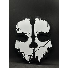 Goka 3D Craft Call Of Duty: Modern Warfare Ghost 3D Duvar Dekoru - Oyuncu Odası Aksesuarı 16 x 20CM