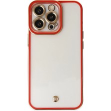 Sylar iPhone 13 Pro Max Kılıf Liva Lens Silikon - Kırmızı