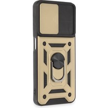 Sylar Realme C35 Kılıf Pars Lens Yüzüklü Silikon - Gold