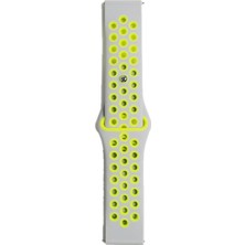 Sylar Watch 22MM Spor Delikli Kordon - Gri-Yeşil
