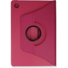 Sylar Samsung Galaxy X200 Tab A8 10.5 Kılıf 360 Tablet Deri Kılıf - Pembe