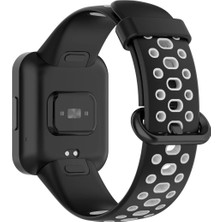 Sylar Redmi Watch 2 Spor Delikli Kordon - Siyah-Gri