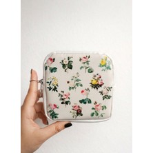 Luanse Vintage Çiçek Desenli Mini Makyaj - Ped Çantası /kadın Organizer & Çanta Içi Düzenleyici