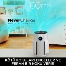 Shark Neverchange5 Standart 60M² Etkili 5 Yıl Filtre Ömürlü Hepa Filtreli Akıllı Kirlilik Sensörü ve Anti-Odor Koku Giderici Teknolojili Profesyonel Hava Temizleyici
