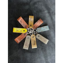 Deri Anahtarlık -Kişiye Özel Basklılı