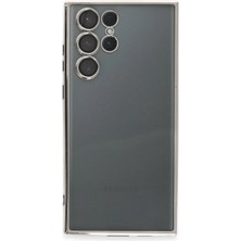Sylar Samsung Galaxy S22 Ultra Kılıf  Lensli Silikon - Gümüş