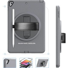 Sylar iPad 10.2 (7.nesil) Kılıf Hand Strap Tablet Kılıfı - Gri