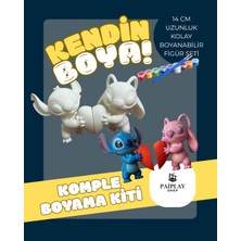Stitch ve Angel - Boyama Seti ve Stitch ve Angel Figürü