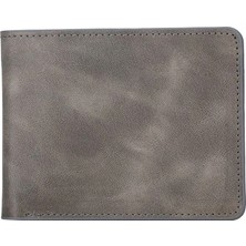 Buğz Pier Deri Erkek Cüzdan Rustik Gri