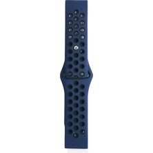 Sylar Watch 20MM Spor Delikli Kordon - Lacivert-Siyah