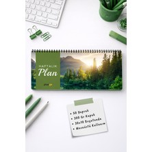 Tarihsiz Spiralli Haftalık Masaüstü Planlayıcı - Orman - 10X30 cm Plango
