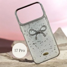 Bruntoo BR Iphone 17 Pro Uyumlu Kılıf Şeffaf Simli Figürlü Desenli Koruyucu Kapak