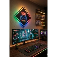LED Level Oyuncu Gamer Tablo Rgb Anahtarlı Adabtörlü