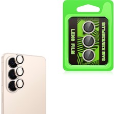 Kupa Galaxy S26 Plus Uyumlu Kamera Lens Koruyucu Temperli Kırılmaz Cam Koruma Pembe-Gold