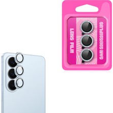 Kupa Galaxy S26 Plus / S26 Uyumlu Parlak Taşlı Kamera Koruma Lens Koruyucu Temperli Cam Mavi Açık