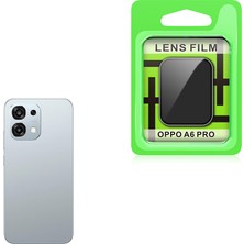 Kupa Oppo A6 Pro Uyumlu Kamera Lens Koruyucu Temperli Kırılmaz Cam Koruma Siyah