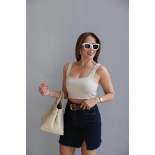 Purple By Banu Bej Kare Yaka Crop Atlet