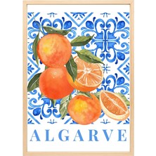 Algarve Portakalları Sulu Boya Tablo Beyaz Çerçeveli Tablo