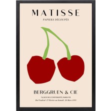 Matisse'in Kirazları Kahverengi Çerçeveli Tablo