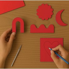 KİKA   Renkli Mukavva 50X70 1 Adet Kırmızı