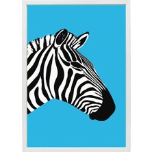 Pop Zebra Kahverengi Çerçeveli Tablo