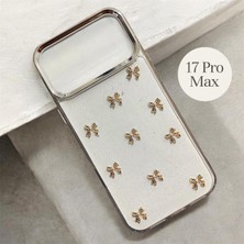Bruntoo BR Iphone 17 Pro Max Uyumlu Kılıf Şeffaf Simli Figürlü Desenli Koruyucu Kapak