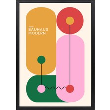 Bauhaus Modern Siyah Çerçeveli Tablo