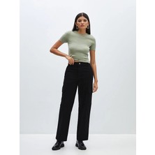LC Waikiki Lcw Vision Standart Fit Gabardin Kadın Kargo Pantolon