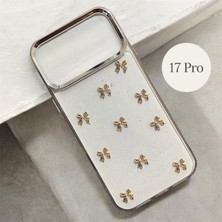 Bruntoo BR Iphone 17 Pro Uyumlu Kılıf Şeffaf Simli Figürlü Desenli Koruyucu Kapak