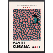 Yayoi Kusama Ikonik Puantiye Tasarımı Ahşap Çerçeveli Tablo