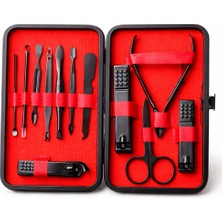 Aşkana Çantalı Profesyonel Manikür Pedikür Seti,12 Parça,el Ayak Tırnak Bakımı,tırnak Makası,cımbız,makas